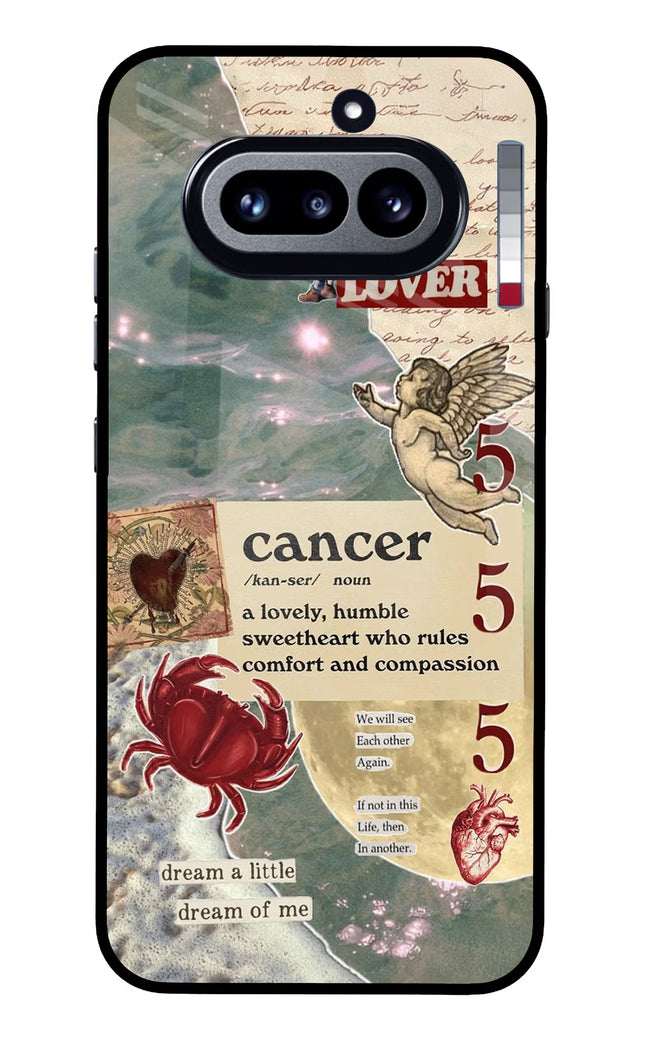 Cancer Zodiac Nothing Phone 4a Glass Case Back Cover by Casekaro