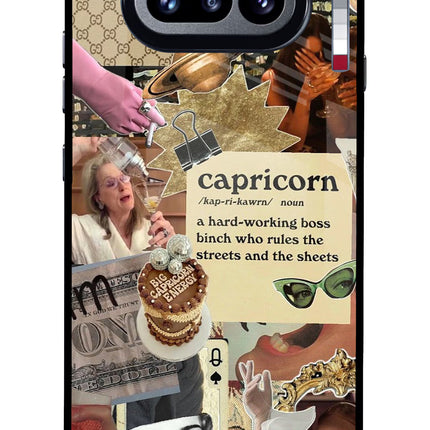 Capricorn Zodiac Nothing Phone 4a Glass Case Back Cover by Casekaro