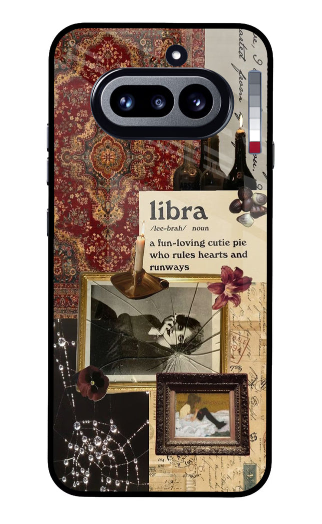 Libra Zodiac Nothing Phone 4a Glass Case Back Cover by Casekaro