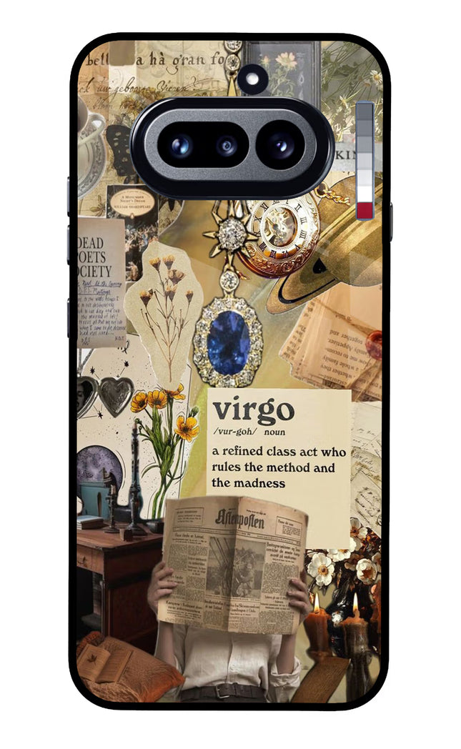 Virgo Zodiac Nothing Phone 4a Glass Case Back Cover by Casekaro
