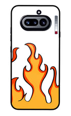 Fired Up – White Nothing Phone 4a Glass Case