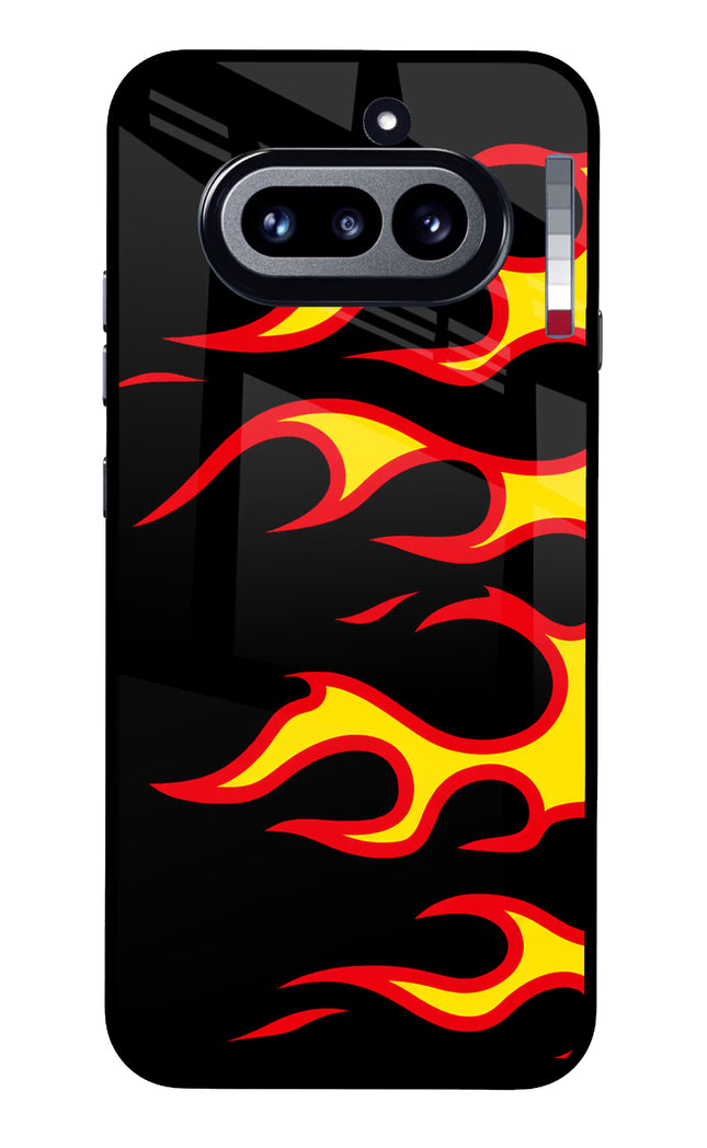 Side Sweep Flames Nothing Phone 4a Glass Case