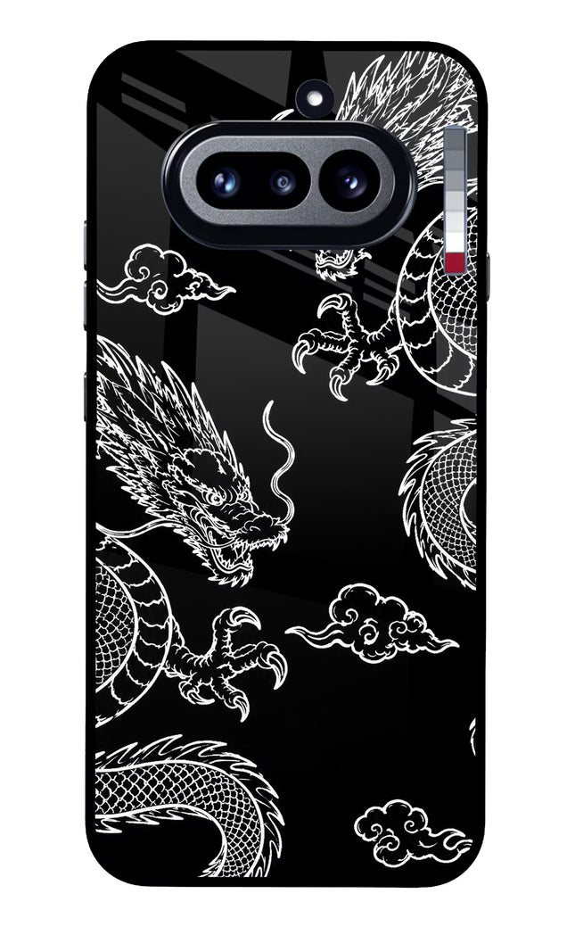 Twin Dragons Nothing Phone 4a Glass Case