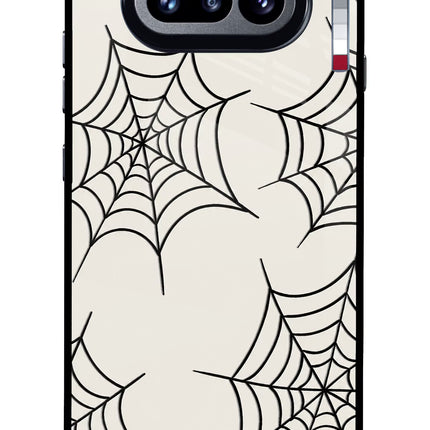 Spider Web Nothing Phone 4a Glass Case Back Cover by Casekaro