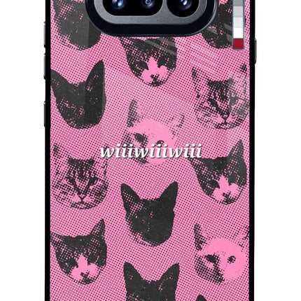 Pink Cats Nothing Phone 4a Glass Case Back Cover by Casekaro
