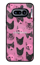 Pink Cats Nothing Phone 4a Glass Case Back Cover by Casekaro