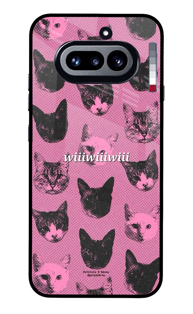 Pink Cats Nothing Phone 4a Glass Case Back Cover by Casekaro