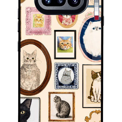 Mirror Cats Nothing Phone 4a Glass Case