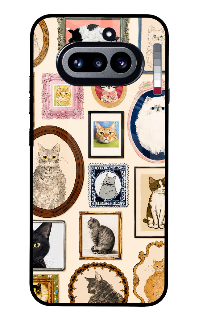Mirror Cats Nothing Phone 4a Glass Case