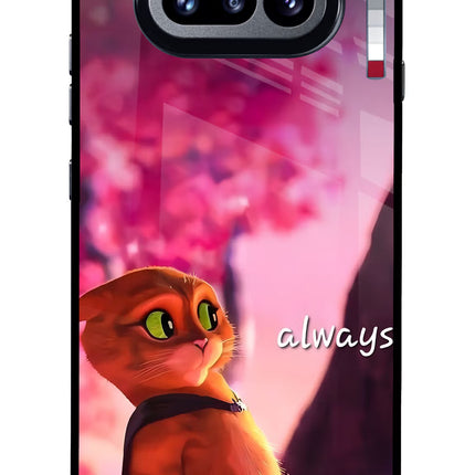 Always Cat Nothing Phone 4a Glass Case