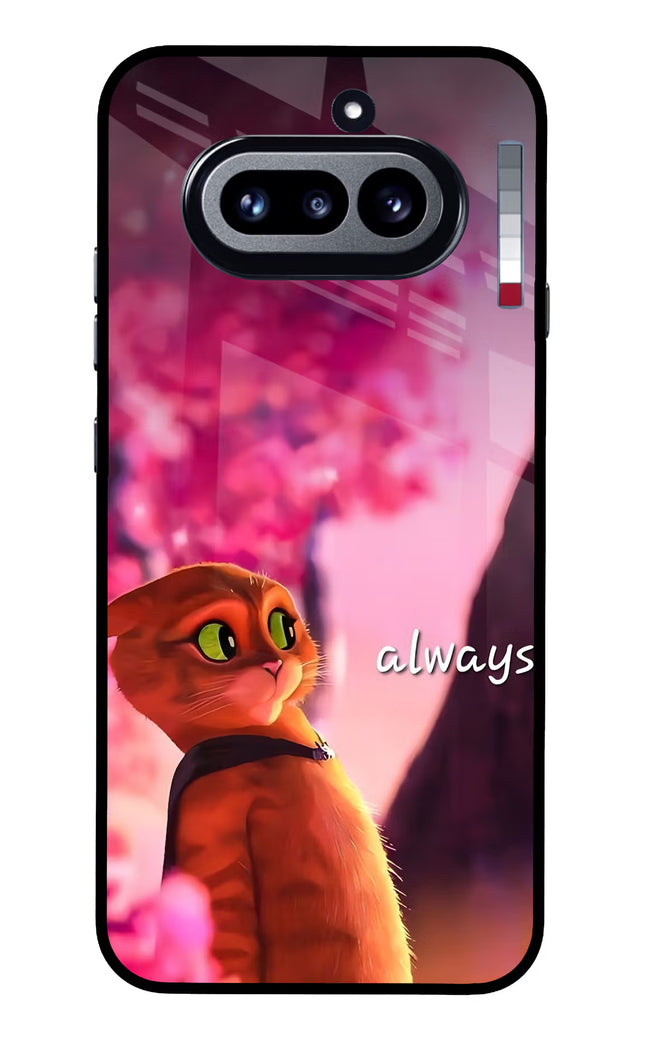 Always Cat Nothing Phone 4a Glass Case
