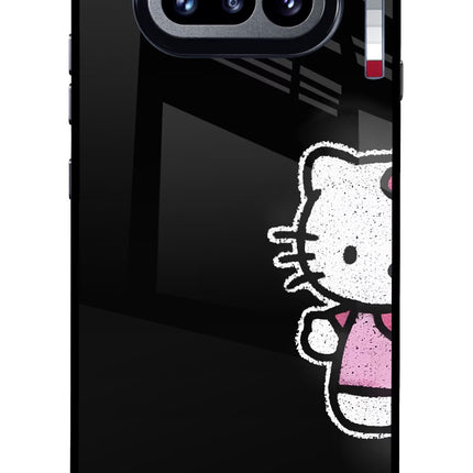 Kitty Charm Nothing Phone 4a Glass Case