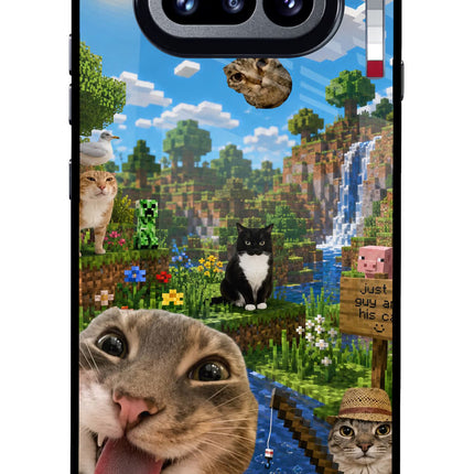 Minecraft Cat Chaos Nothing Phone 4a Glass Case