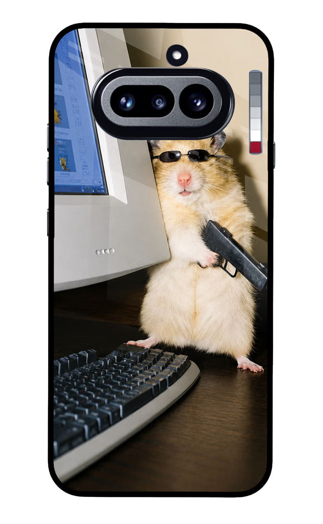 Hacker Hamster Nothing Phone 4a Glass Case