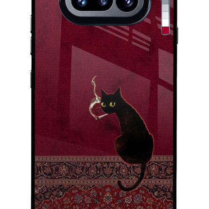 Midnight Cat Nothing Phone 4a Glass Case