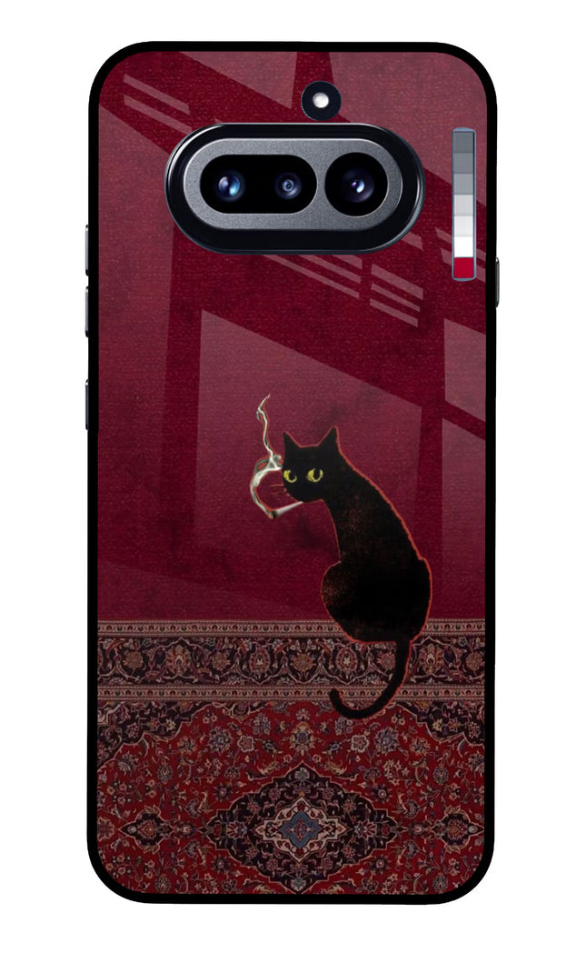 Midnight Cat Nothing Phone 4a Glass Case Back Cover by Casekaro