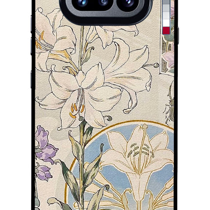 White Lily Nothing Phone 4a Glass Case