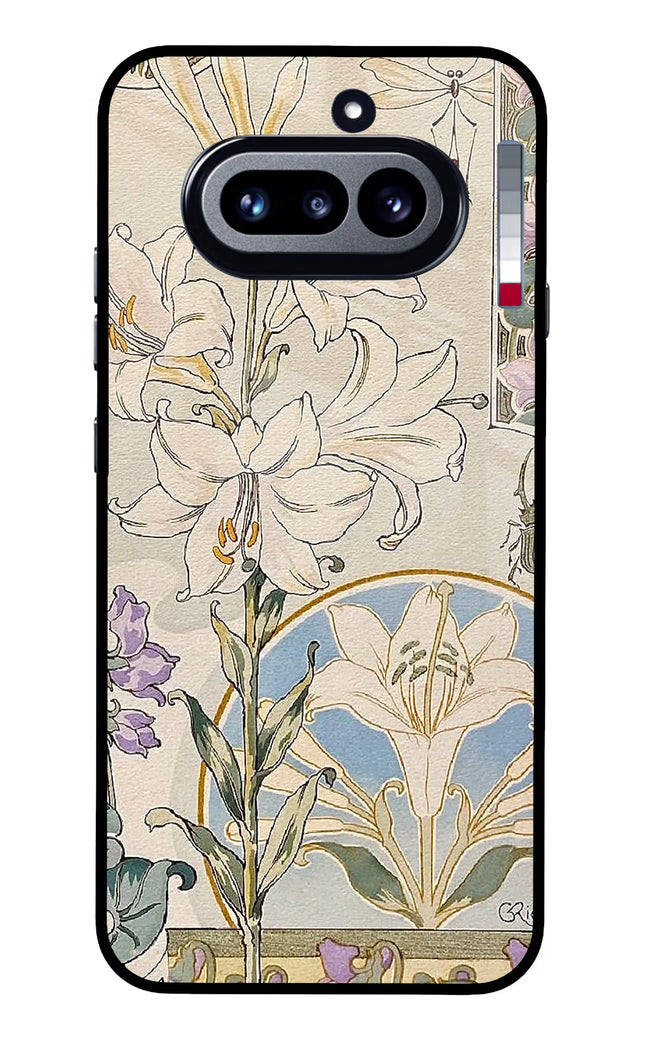 White Lily Nothing Phone 4a Glass Case