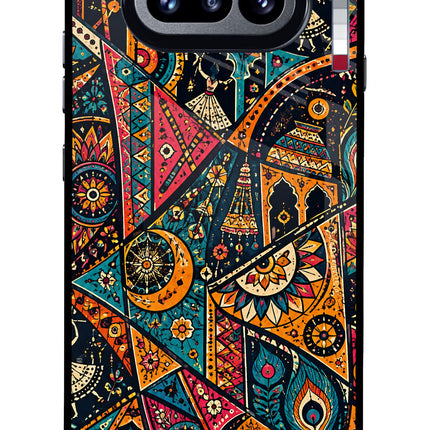 Folk Print Nothing Phone 4a Glass Case