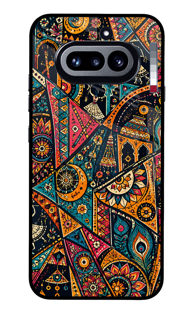 Folk Print Nothing Phone 4a Glass Case