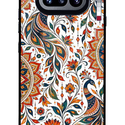 White Mayura Nothing Phone 4a Glass Case