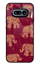 Maroon Elephant Nothing Phone 4a Glass Case