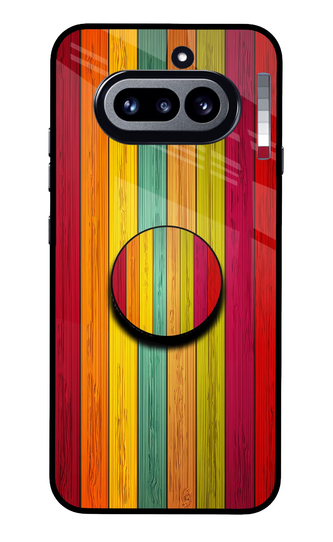Multicolor Wooden Nothing Phone 4a Pop Case by Casekaro