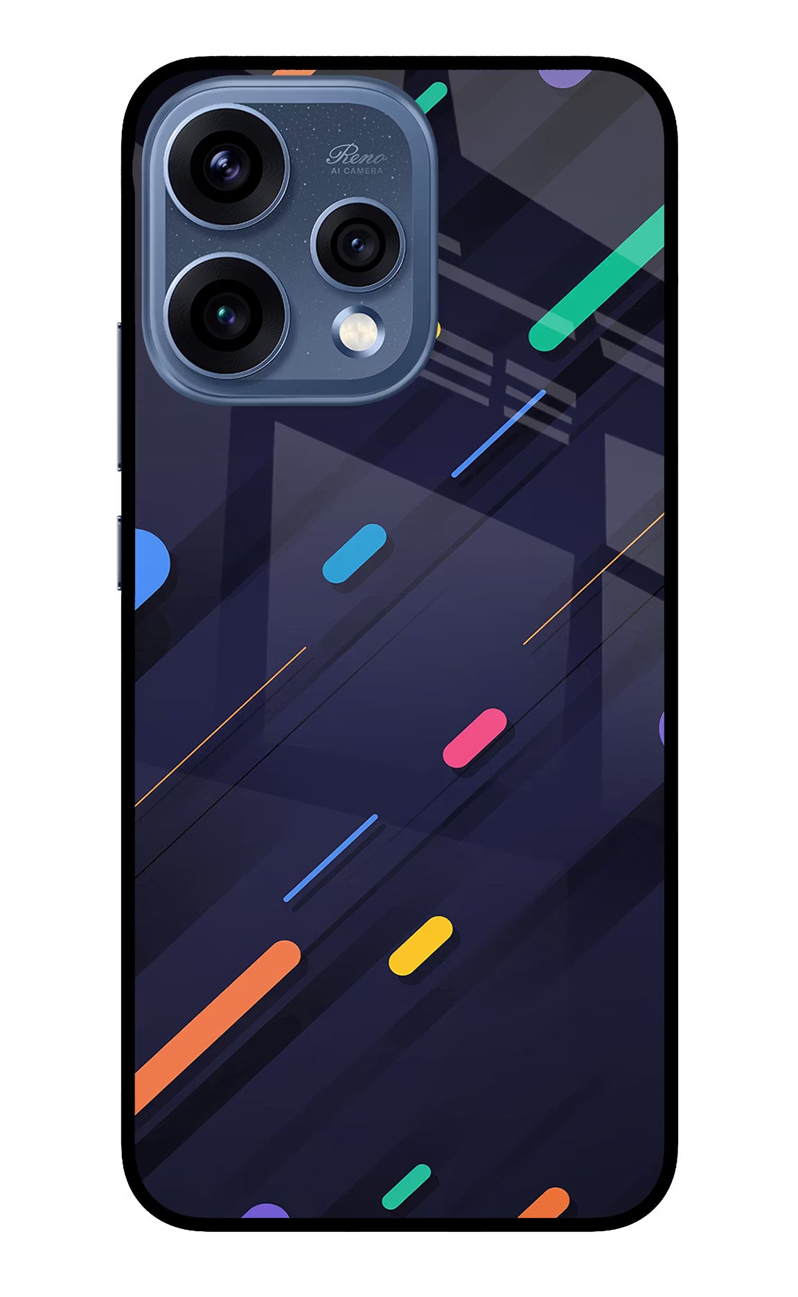 Abstract Design Oppo Reno15 5G Glass Case Back Cover by Casekaro
