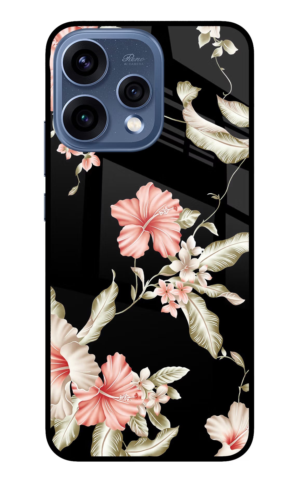 Flowers Oppo Reno15 5G Glass Case Back Cover by Casekaro