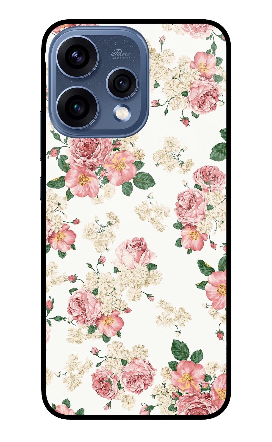 Flowers Oppo Reno15 5G Glass Case Back Cover by Casekaro
