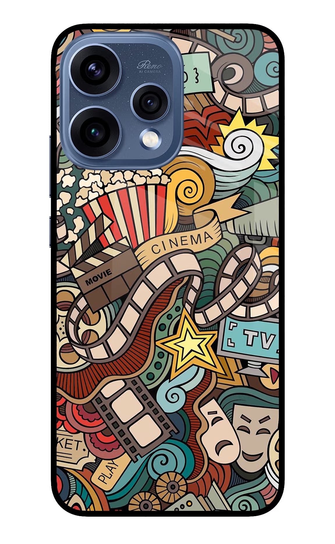 Cinema Abstract Oppo Reno15 5G Glass Case