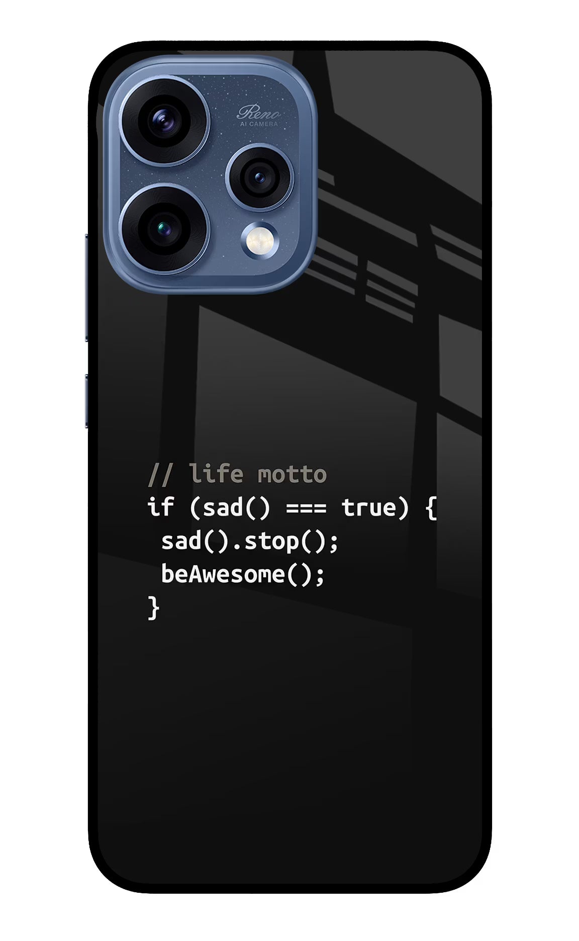 Life Motto Code Oppo Reno15 5G Glass Case Back Cover by Casekaro