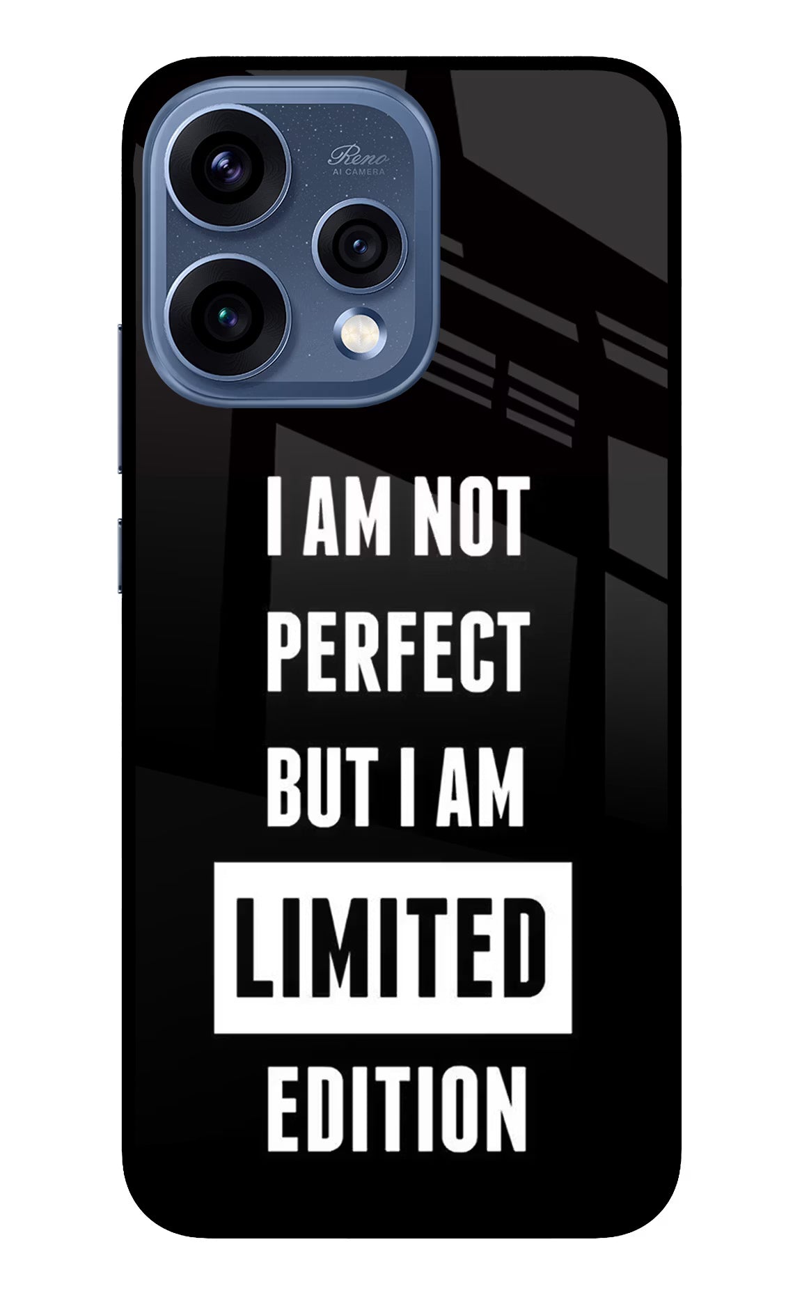 I Am Not Perfect But I Am Limited Edition Oppo Reno15 5G Glass Case Back Cover by Casekaro