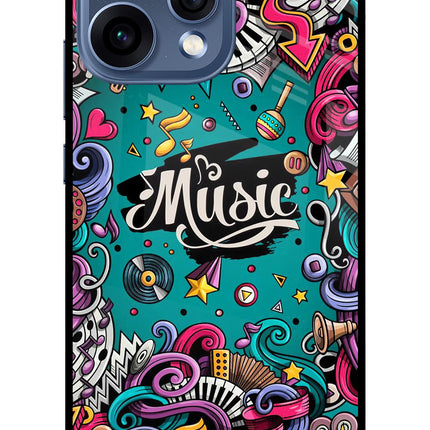 Music Graffiti Oppo Reno15 5G Glass Case