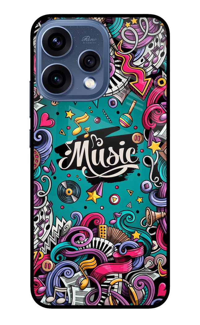 Music Graffiti Oppo Reno15 5G Glass Case