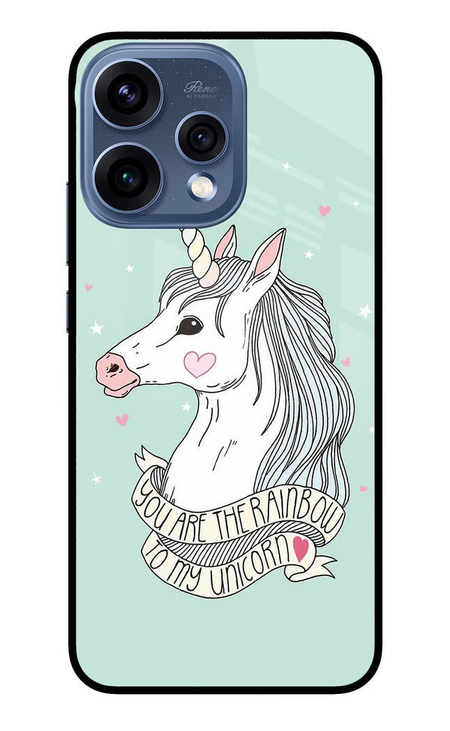 Unicorn Wallpaper Oppo Reno15 5G Glass Case
