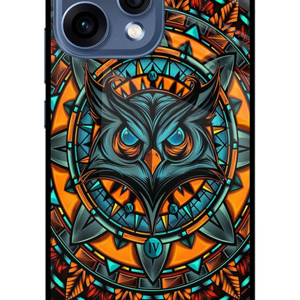 Angry Owl Art Oppo Reno15 5G Glass Case