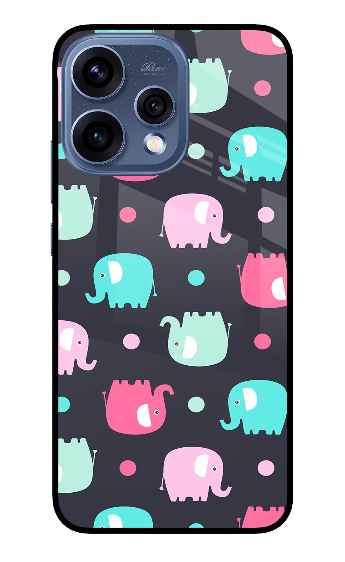 Elephants Oppo Reno15 5G Glass Case