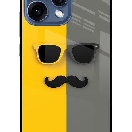 Sunglasses with Mustache Oppo Reno15 5G Glass Case