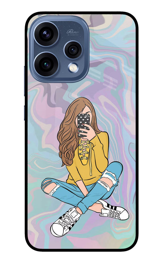 Selfie Girl Oppo Reno15 5G Glass Case
