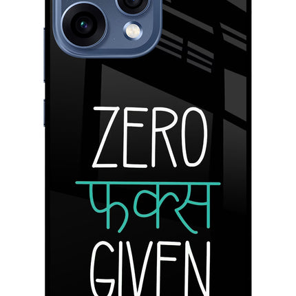 Zero Fucks Given Oppo Reno15 5G Glass Case