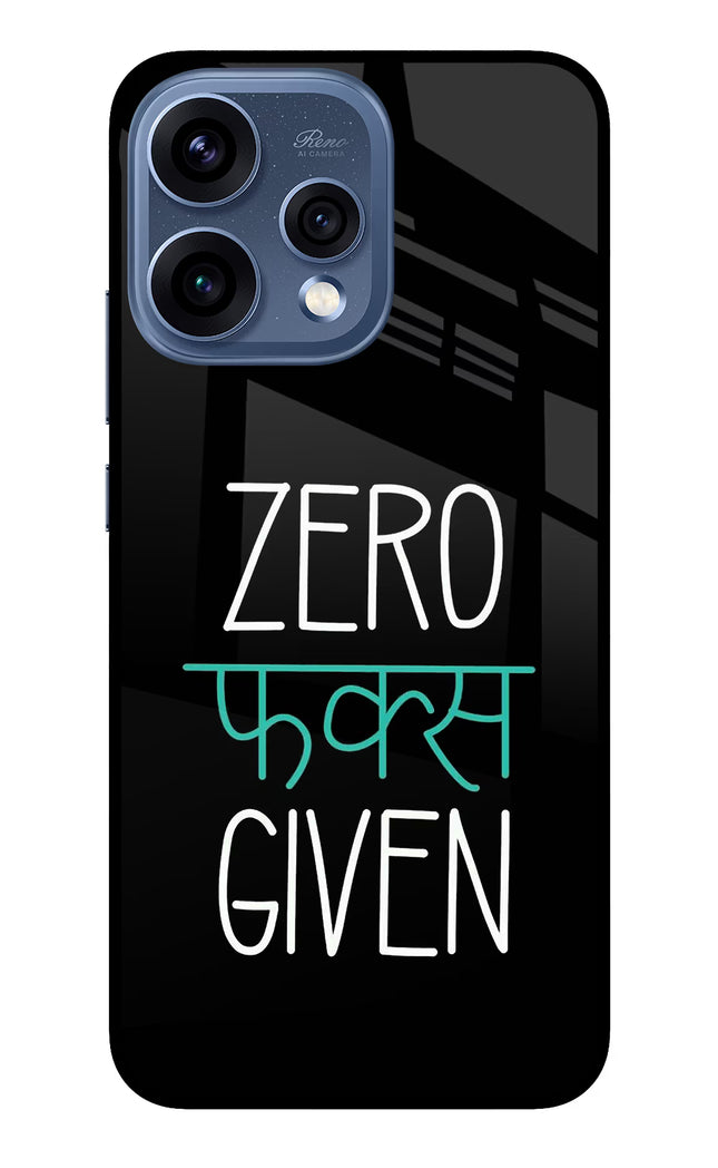 Zero Fucks Given Oppo Reno15 5G Glass Case