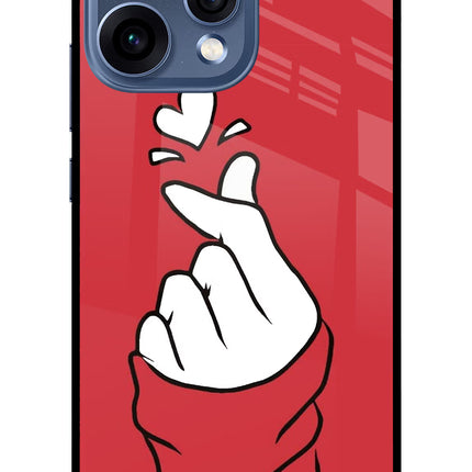 Korean Love Sign Oppo Reno15 5G Glass Case