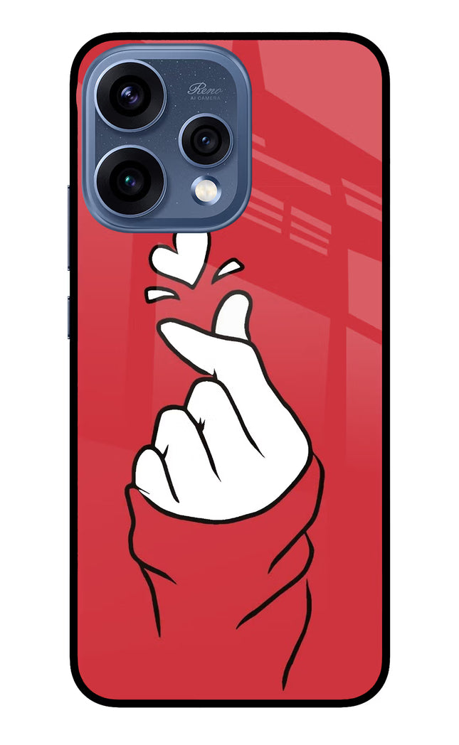 Korean Love Sign Oppo Reno15 5G Glass Case