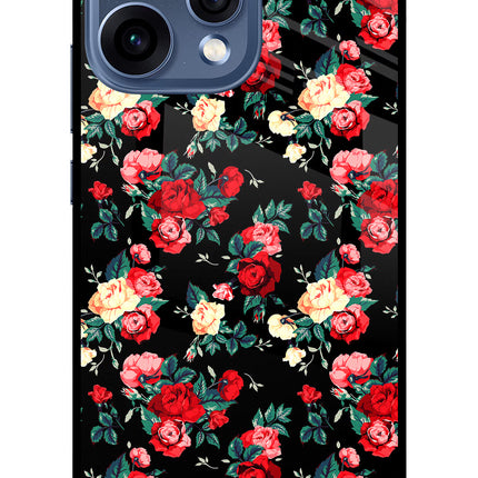 Rose Pattern Oppo Reno15 5G Glass Case