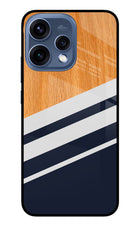 Blue and white wooden Oppo Reno15 5G Glass Case
