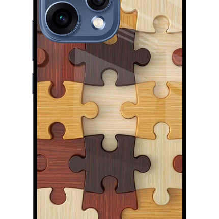 Wooden Puzzle Oppo Reno15 5G Glass Case