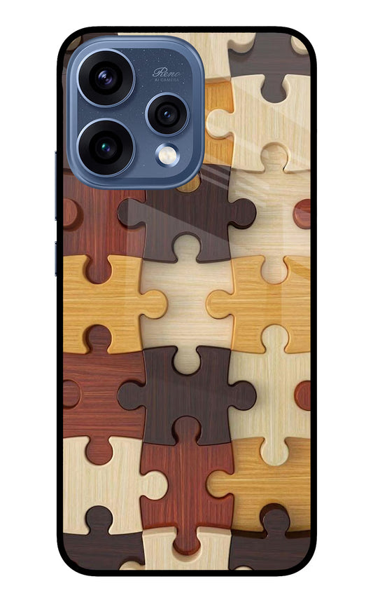 Wooden Puzzle Oppo Reno15 5G Glass Case