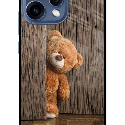Teddy Wooden Oppo Reno15 5G Glass Case Back Cover by Casekaro