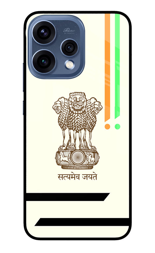 Satyamev Jayate Brown Logo Oppo Reno15 5G Glass Case